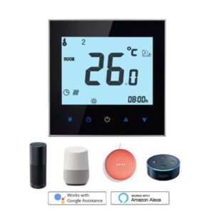 Prémium Wifi - üveg termosztát fekete színben B1000