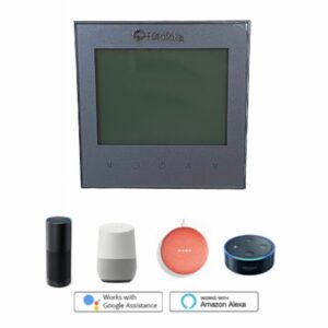 Prémium Wifi - üveg termosztát szürke színben B1000