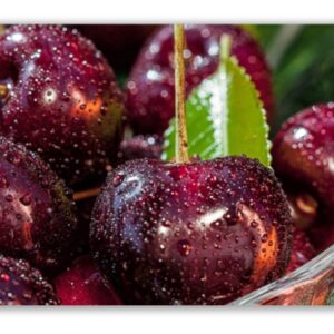 Üveg - kép infrapanel Cherries (600 W) Új termék!
