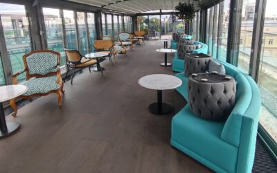 A Matild Palace üvegezett teraszainak padlófűtése infrával